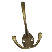Retro Alloy Coat Hooks Double Hook Bedroom Hanger For