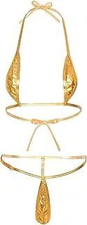 [GRRKDFQ] Women Lingerie Lingerie Swimwear Swimsuit Bra Top with G-String Thongs Underwear