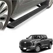 MOMOAU Auto Retractable Electric Running Boards Compatible with 2005-2006 Toyota Tundra - 2-Pack Aluminum Alloy Side Steps with Multi-Color LED Lights, True Flush Mount