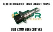 Gear Cutter Arbor 20mm straight shank Holds 22mm Bore 12 x1.75 Threaded back CNC