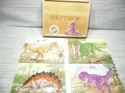 LILLIAN VERNON PUZZLE My Dinosaur Wooden Puzzle Wooden Box Personalized Mathew