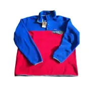 NWT New Patagonia Men Synchilla Snap Pullover Tour Red Blue Block colors XXL/2XL