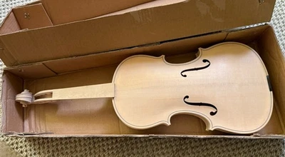 Unfinished White Violin. Strad Model. Well Flamed Maple. High Quality Spruce.