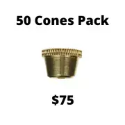 50 x Brass cone piece brass Smoking Pipe cone pieces drops metal pipe lighter