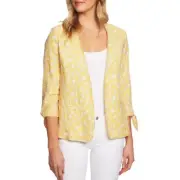 CECE Women's Floral Open Front Lined Basic Jacket Top TEDO