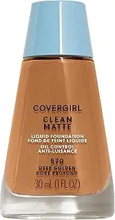 Clean Matte Liquid Foundation - 570 Deep Golden by CoverGirl for Women - 1 oz Foundation