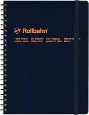 Delfonics Rollbahn 5mm Grid Spiral Bound Notebook, A5, Dark Blue