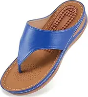 [Alicegana] Womens Sandals Wedge Shoes: Comfortable Dressy Summer Flip Flops Casual Walking Beach Slides Sandals for Women