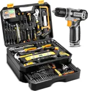 Home Mechanic Toolbox12V Power Cordless Drill Hand Repair Tools Sets Combo Kit