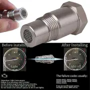 Car CIR Fix Check Engine Light Eliminator Adapter Oxygen O2 Sensor M18x1.5 Silver
