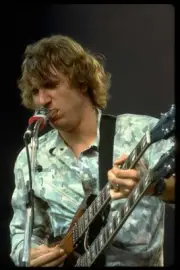 American rock musician Joe Walsh performing live on stage 1983 OLD TV PHOTO