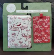 Wandering Moon 2pc Luggage Tag w/ID Window & Passport Case/Cover Red/White New