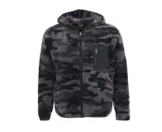 Men's Soft Fleece Camo Hoodie Jacket - Grey Camo