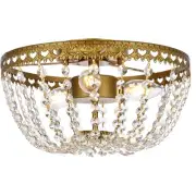 Elegant Lighting 1112F12BR Kylie 3 Light 12 inch Brass Flush Mount Ceiling Light