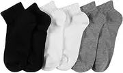 [Sof Sole] Women’s Multi-Pack Low Quarter Non-Cushioned Super Soft Comfort Basic Ankle Sock (6-pair), Black, White, Grey, One Size