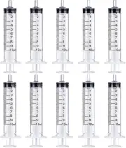 10Pcs Plastic Syringes, 10ml 20ml Measuring Syringe Measurements Individually...