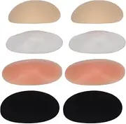 4Pairs Shoulder Pads,Silicone Shoulder Pads Soft Breathable Invisible Removable Prevent Slip Self Adhesive Shoulder Pads,Reusable Shoulder Support Height Enhancer for Woman Man