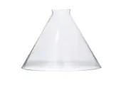 B&P Lamp® Clear Glass Deep Cone Shade with 9 Inch Bottom Diameter and 2 1/4