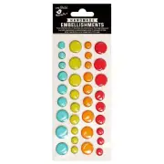 Little Birdie Resin Embellishments 36/Pkg-Glassy Dots