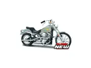 Maisto 1/18 HARLEY-DAVIDSON Motorcycle 1984 FXST Softail Silver #3136044USA