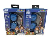 Bundle of 2 Altec Lansing Kid Wired Headphones 2 BLUE