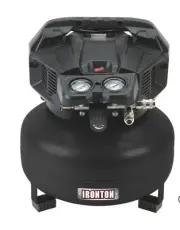 Ironton Oil-Free Pancake Compressor, 1.5 HP, 6-Gallon, 2.6/3.6 CFM New/Open Box