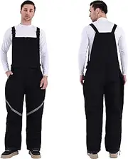[Tearom] Mens Bib Snow Pants Men Ski Bib Insulated Snow Bib Overalls Windproof Waterproof Ski Pants