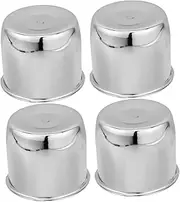 4pcs Hub Dust Cover Trailer Hub Replacement Covers Dust Cap for Trailer Axle Wheel Center Caps for Rims Rv Hubcaps Silver Metal