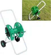 Topyond Hose Reel Cart Water Hose Reels 50m PP Labor Saving with Wheels Hand Push Garden Hose Cart for Home Garden Lawn Outdoor