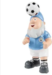Manchester City FC EPL Header Ball Garden Gnome 20Cm