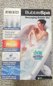 HOMEDICS BMAT-1A Bubble Spa Massaging Bubble Bath Mat with Heat New Open Box