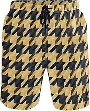 [Joitme] Autumn Pumpkins White Swim Shorts Men, Mens Bathing Trunks, Small Quick Dry Board Shorts