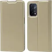 Cavor for Oppo A54 5G Case (6.5"),PU Leather Cover Folio Flip Slim Ultra Thin Wallet Magnetic Case Stand Card Slot Holder with Kickstand Phone Cover Case- Champagne Gold