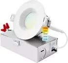3 Inch LED Recessed Ceiling Light with Junction Box, 10W, 5CCT Selectable 2700K/