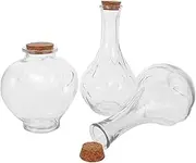 iplusmile 3pcs Wedding Sand Ceremony Bottles With Cork Stoppers Empty Candy Spell Jars Decorative Glass Heart Jars Vials Unity Sand Ceremony Vase Keepsake Bottles Party Favors
