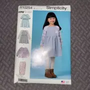 Simplicity Sewing Pattern R10254 Size 3-8 Toddler Girls Dress Top Easy to Sew