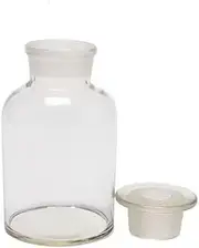 PBFELY Transparent glass bottle glass stopper pharmacist glass stopper round shoulder bottle round shoulder bottles 30ml 3pc