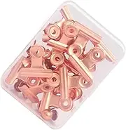 UTHCLO 15pcs Metal Binder Clips Rose Circular Clips Iron Files Classification Notes Collection Paper Organizers for Office