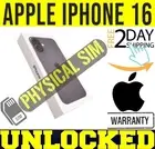 APPLE IPHONE 16 128GB BLACK (FACTORY UNLOCKED) ✅PHYSICAL SIM TRAY✅ A3287❖SEALED❖