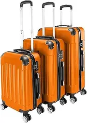 [EYPKPL] Portable Suitcase Set of 3suitcases Carry On Luggage Scratch-Resistant Wear-Resistant Suitcase Suitcases with Wheels Orange Luggage Sets Smooth to use