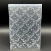 3D Plastic Embossing Folder Template Flower Vine Little Love Texture 5X7 Inch fo