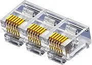 100 Pcs RJ11 RJ12 6P6C Telephone Connectors, RJ11 RJ12 6P6C Telephone Modular Plugs