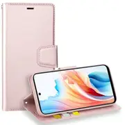 For Oppo A79 5G Hanman Leather Wallet Case Flip Card Holder Slots Magnetic Shockproof Cover (Rose Gold)