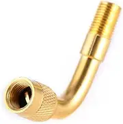 5X Air Tire Valve Extension, 1 Pcs 90 Degree Brass Adaptor Tyre Valve Stems with Duct Cap for Car Truck Motorcycle Motorbike