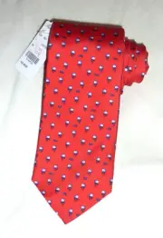 BROOKS BROTHERS ITALIAN SILK FISH PATTERN TIE MADE NEW YORK U.S.A. NWT 3.25"