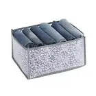 Pants Container Box Foldable Large Capacity Multi Grids Mesh Divider Clothes