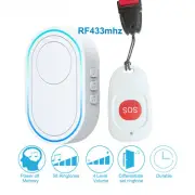 SOS Button Wireless Elderly Panic Alarm System Caregiver Pager Emergency 433mhz