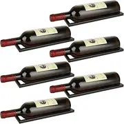 MIVIDE 6pcs Iron Wall Mounted Wine Rack Wall Mounted Steel Wine Rack for All Types of Wines