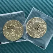 Charizard & Lucario Metal Gold Flipping Coin - Nintendo Pokemon TCG Accessory