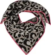 [Zwillingsherz] Triangular scarf for children with cashmere leo pattern, fashionable all-rounder as a complementary accessory to a knitwear/sweater/knitted jumper